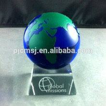 кристалл модель глобус ,хрустальный шар,буле кристалл мир с красочными карте
